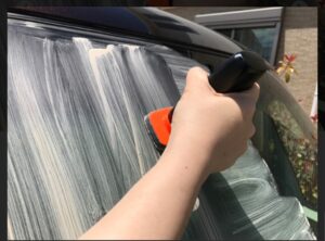 ガラス　油膜取り